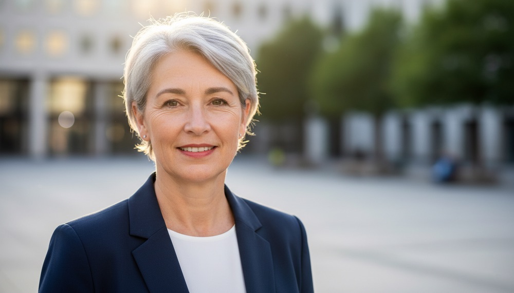 Comment votre identité visuelle peut-elle traduire vos valeurs et votre positionnement politique ? 2 portrait candidate élections municipales 2026