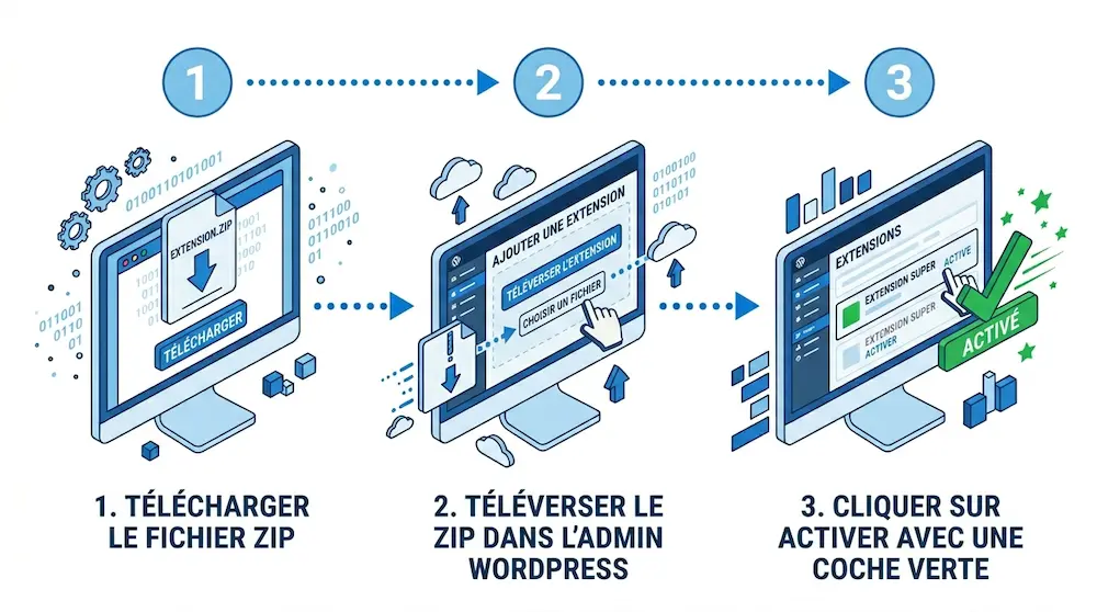 WP Rocket : le guide complet (installation, réglages optimaux et astuces pro) 1 Installer WP Rocket sur WordPress en 3 étapes simples