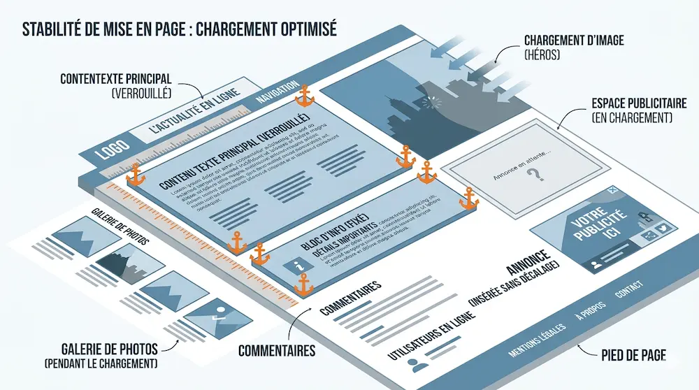 Optimisations WordPress avancées : maîtriser LCP, CLS, INP et JavaScript pour des Core Web Vitals parfaits 2 Réduire le CLS WordPress — stabiliser la mise en page pendant le chargement