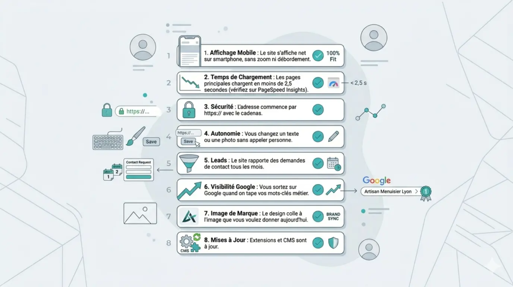 Audit site internet : comment savoir si votre site a besoin d'une refonte ? 4 Checklist d'audit en huit points à vérifier avant une refonte de site