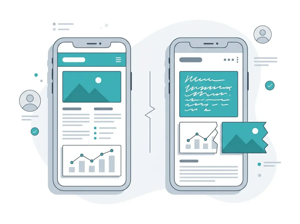 Audit site internet : comment savoir si votre site a besoin d'une refonte ? 1 Comparaison entre un site adapté et un site non adapté au mobile