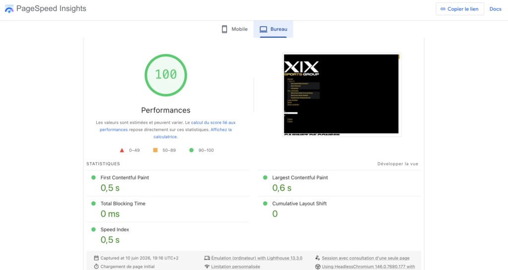 Audit site internet : comment savoir si votre site a besoin d'une refonte ? 2 pagespeed insights core web vitals five5star