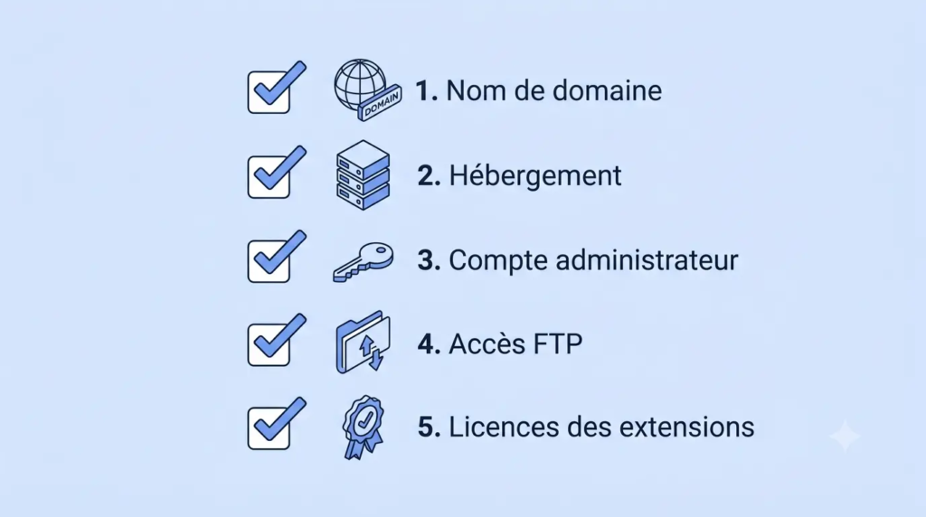 Comment est fait un site WordPress ? Ce que vous possédez vraiment 3 Checklist des cinq accès à vérifier quand on possède un site WordPress