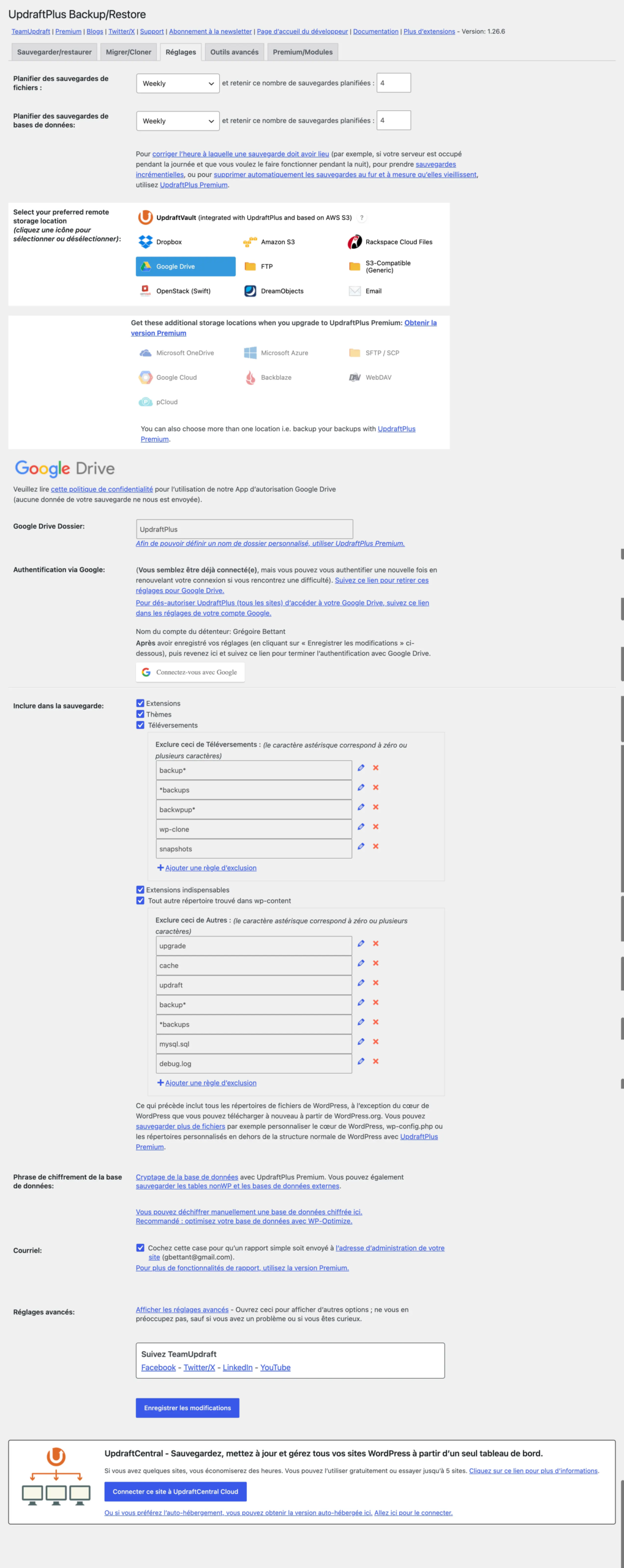 Sauvegarder son site WordPress : la méthode qui marche 1 Configuration du stockage distant dans une extension de sauvegarde WordPress